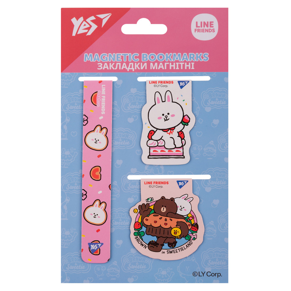 Закладки магнітні Yes Line Friends 3 шт 708358. Фото 2